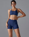 DJP Luxurious Blue Aura Short Gym Suit