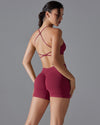 DJP Luxurious Red Valor Short Gym Suit