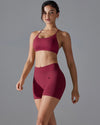 DJP Luxurious Red Valor Short Gym Suit