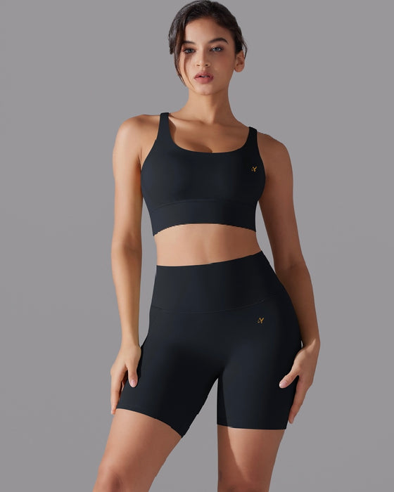 DJP Black Glas Short Gym Suit