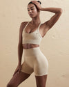 DJP Beige Cinnamon Short Gym Suit