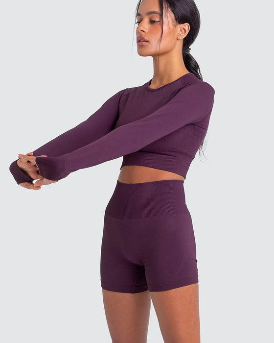 DJP Purple Butterfly Short Gym Suit