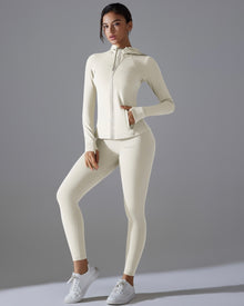  DJP Crème Salon Running Hooded Vest Set