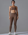 DJP Luxurious Brown Hazel Long Gym Suit