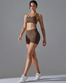  DJP Luxurious Brown Hazel Short Gym Suit